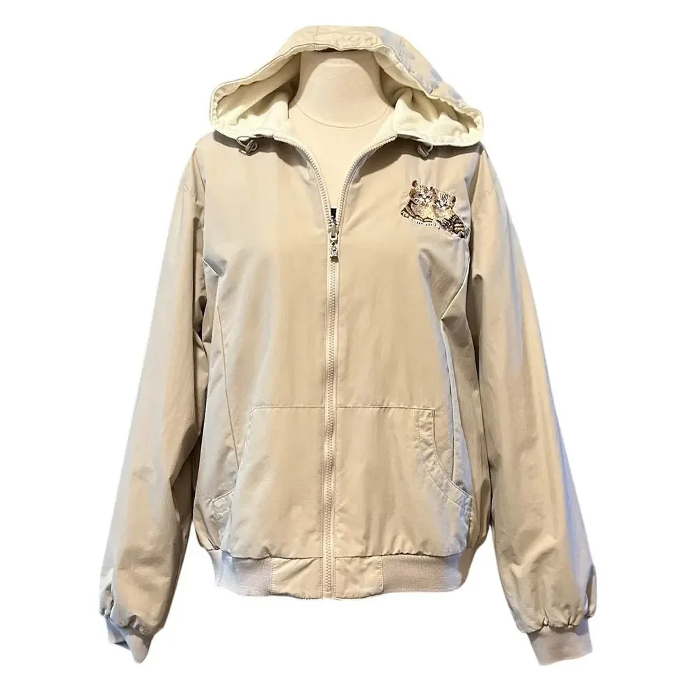 Bradford Exchange Women's Cat Lovers Reversible Bomber Jacket – Size 1X